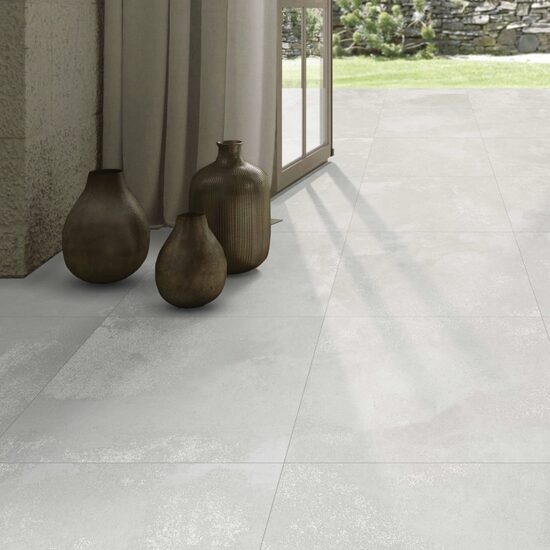 60×60 cm Cemento Elegante Bianco / Carving (~208 SEK/m²)